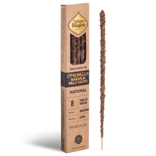 Sahumerios Línea Natural Citronella, Naranja y Palo Santo