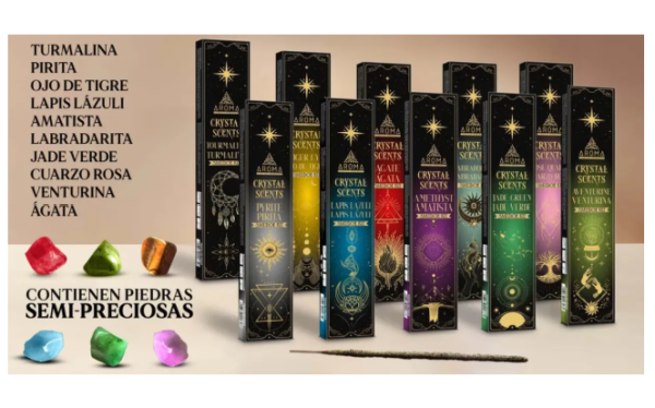 Sahumerios Crystal Scents Aromanza Combo X7 Unidades - Imagen 2